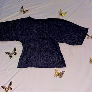 Dark grey dolman style Express women’s shirt.